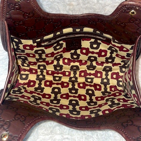 Gucci Joy Bardot GG Guccissima Small Brown Leather Shoulder Bag - Picture 13 of 17